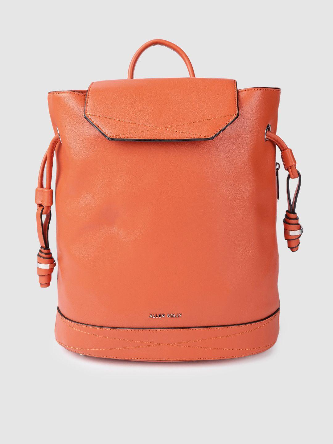 allen solly women orange solid backpack
