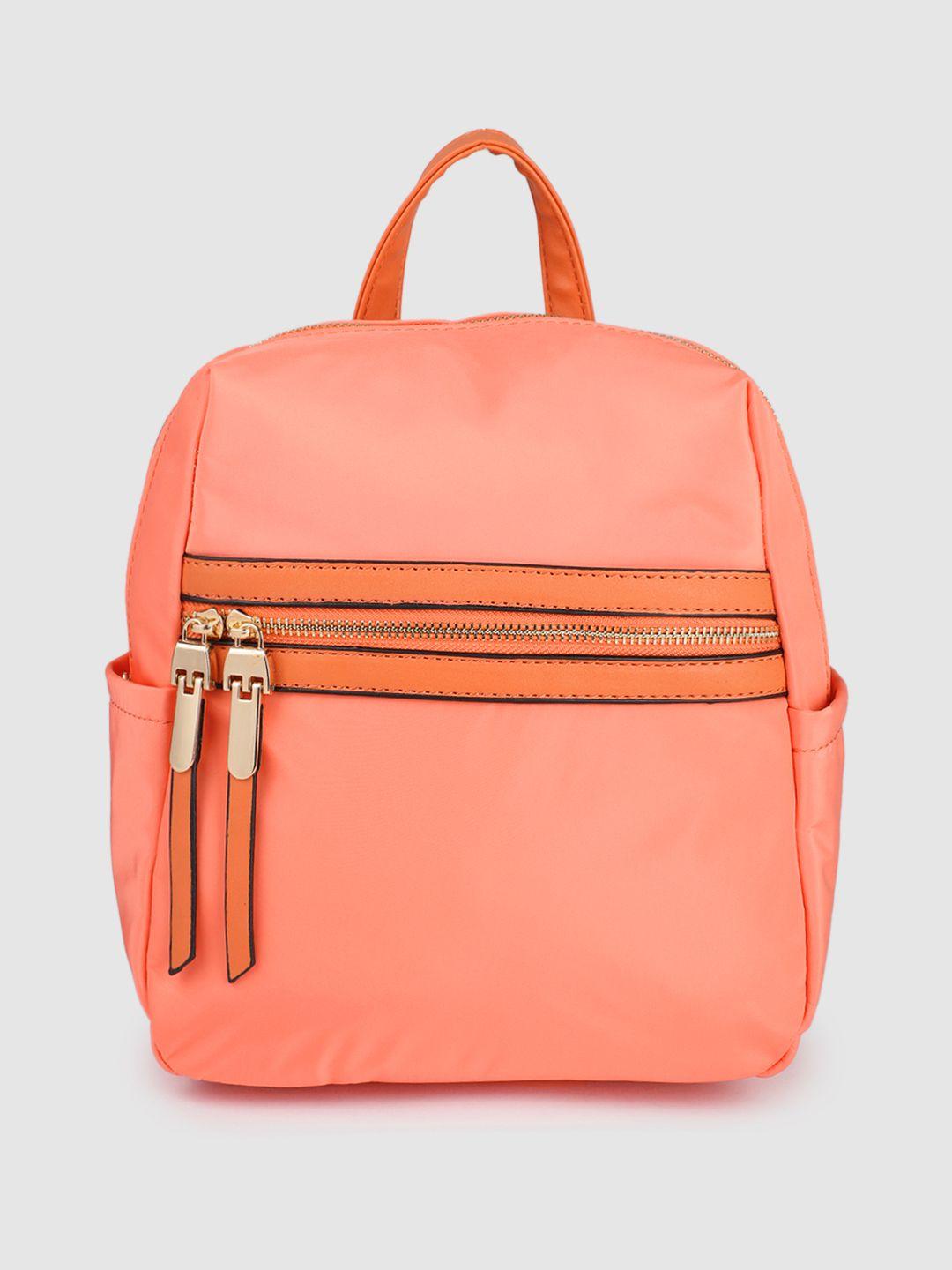 allen solly women peach-coloured backpack