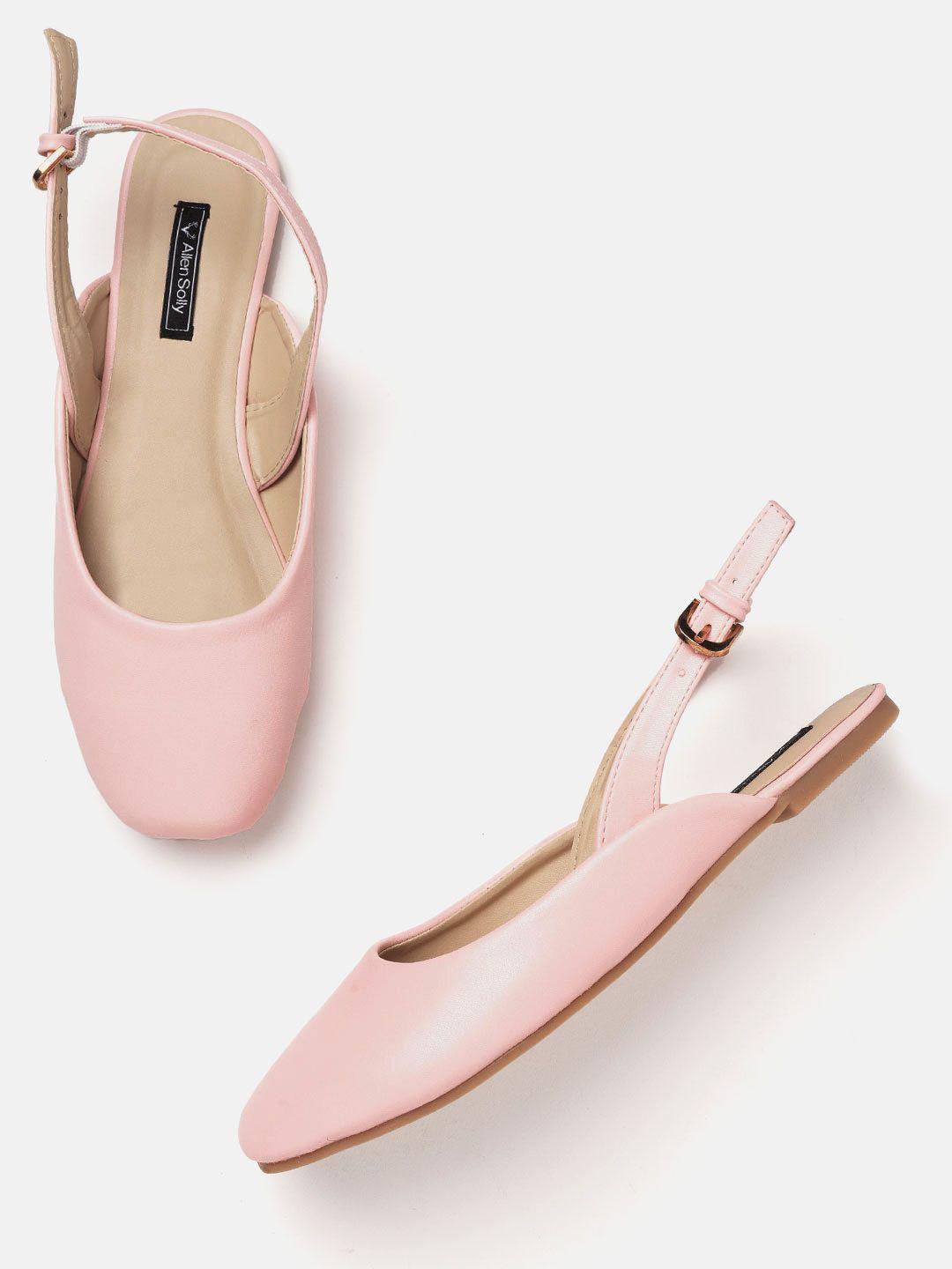 allen solly women pink solid flats