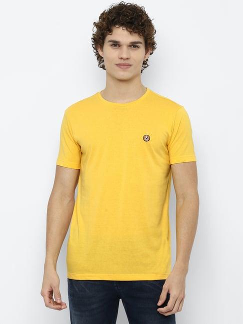 allen solly yellow crew t-shirt