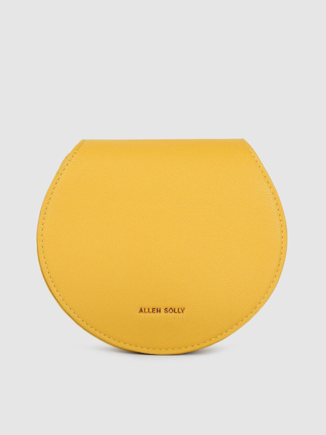 allen solly yellow solid sling bag