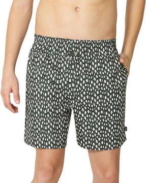 allover print & side pocket boxer shorts