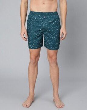 allover print & side pocket boxer shorts