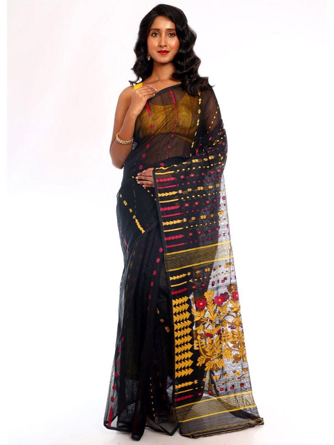 allsilks ethnic motif woven design taant saree