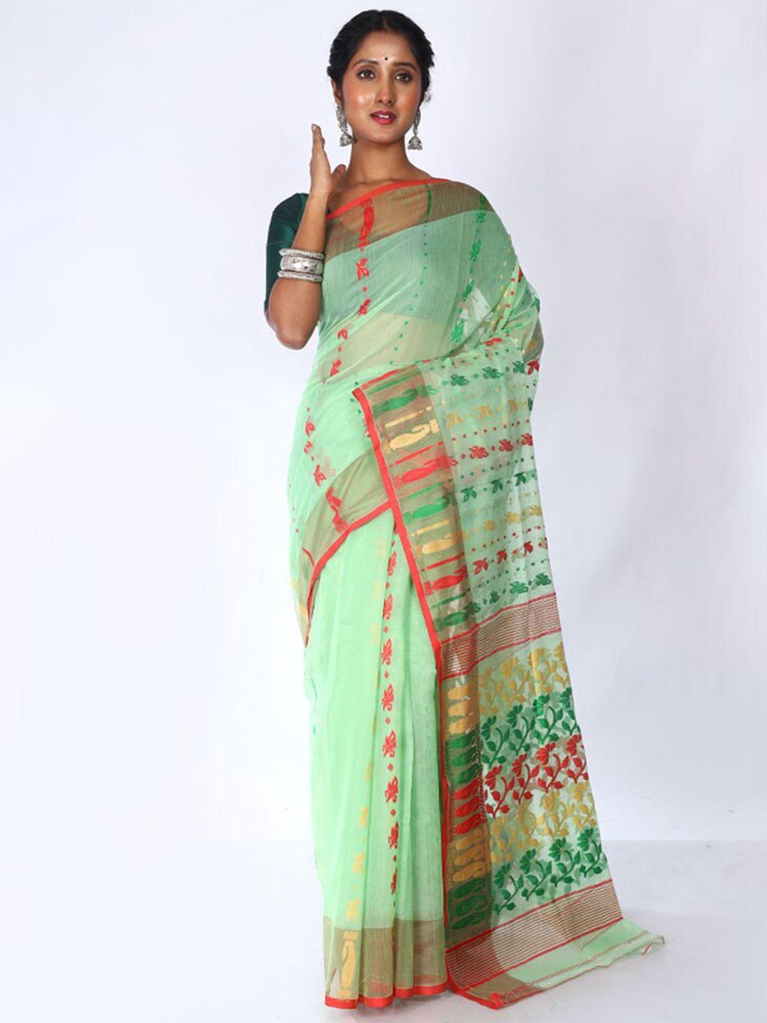 allsilks ethnic motifs woven design taant saree