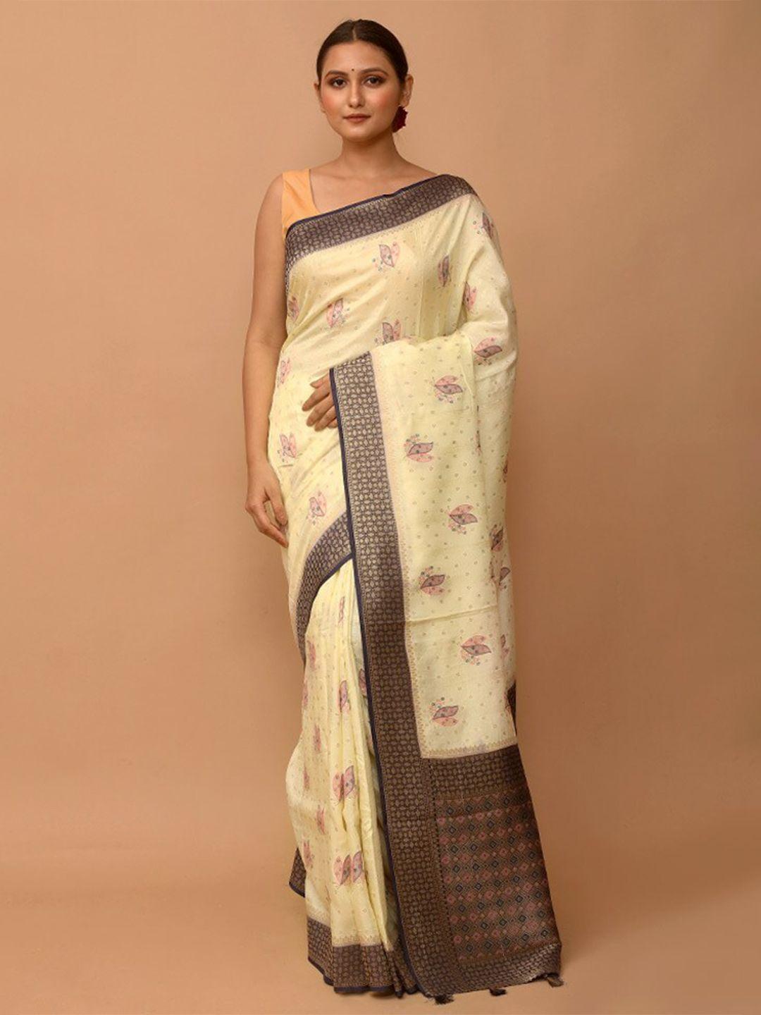 allsilks ethnic motifs zari silk blend saree