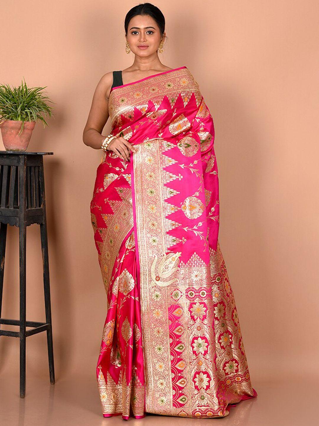 allsilks woven design zari silk blend banarasi saree