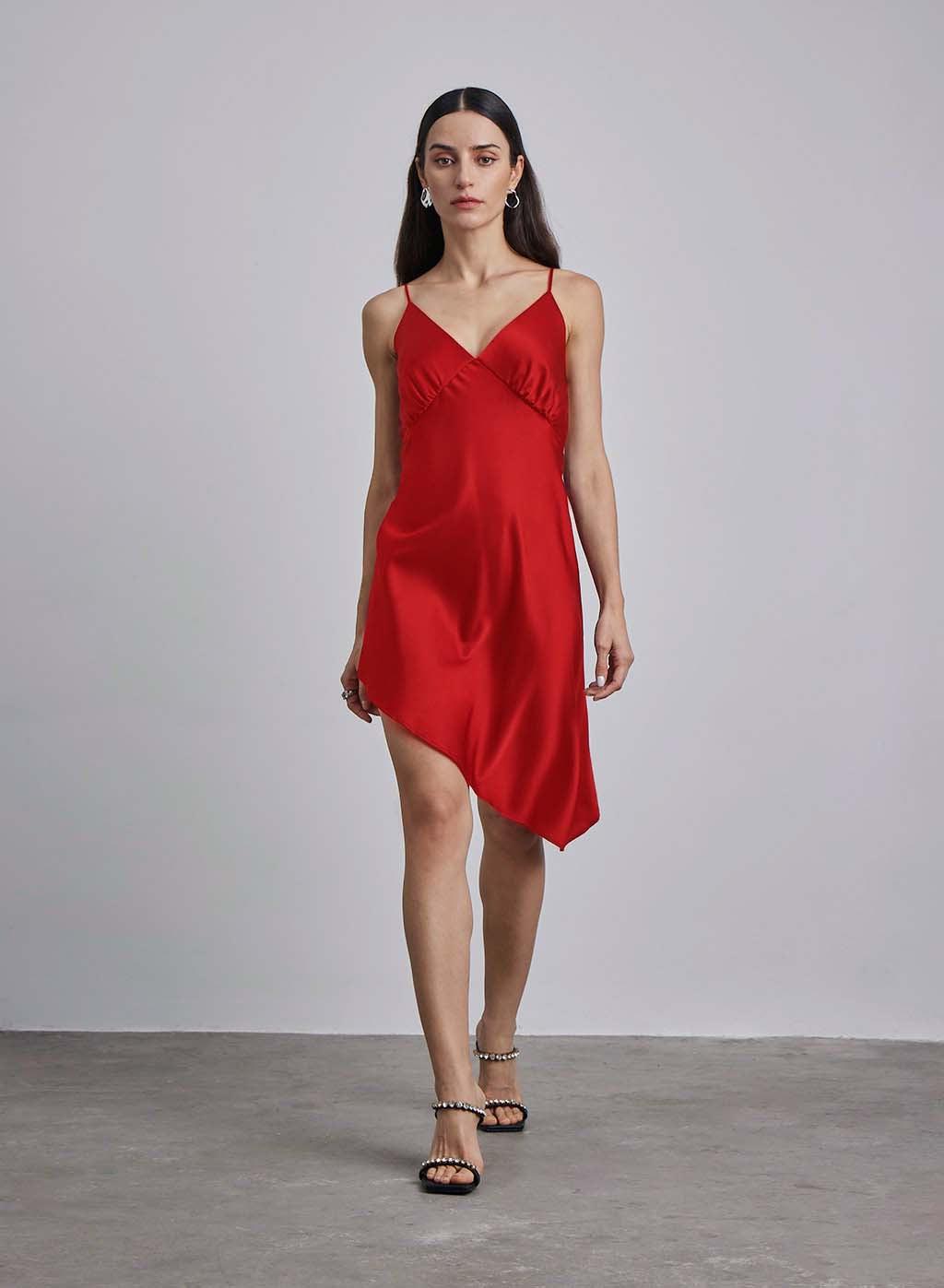 allure hi-low soft slip dress