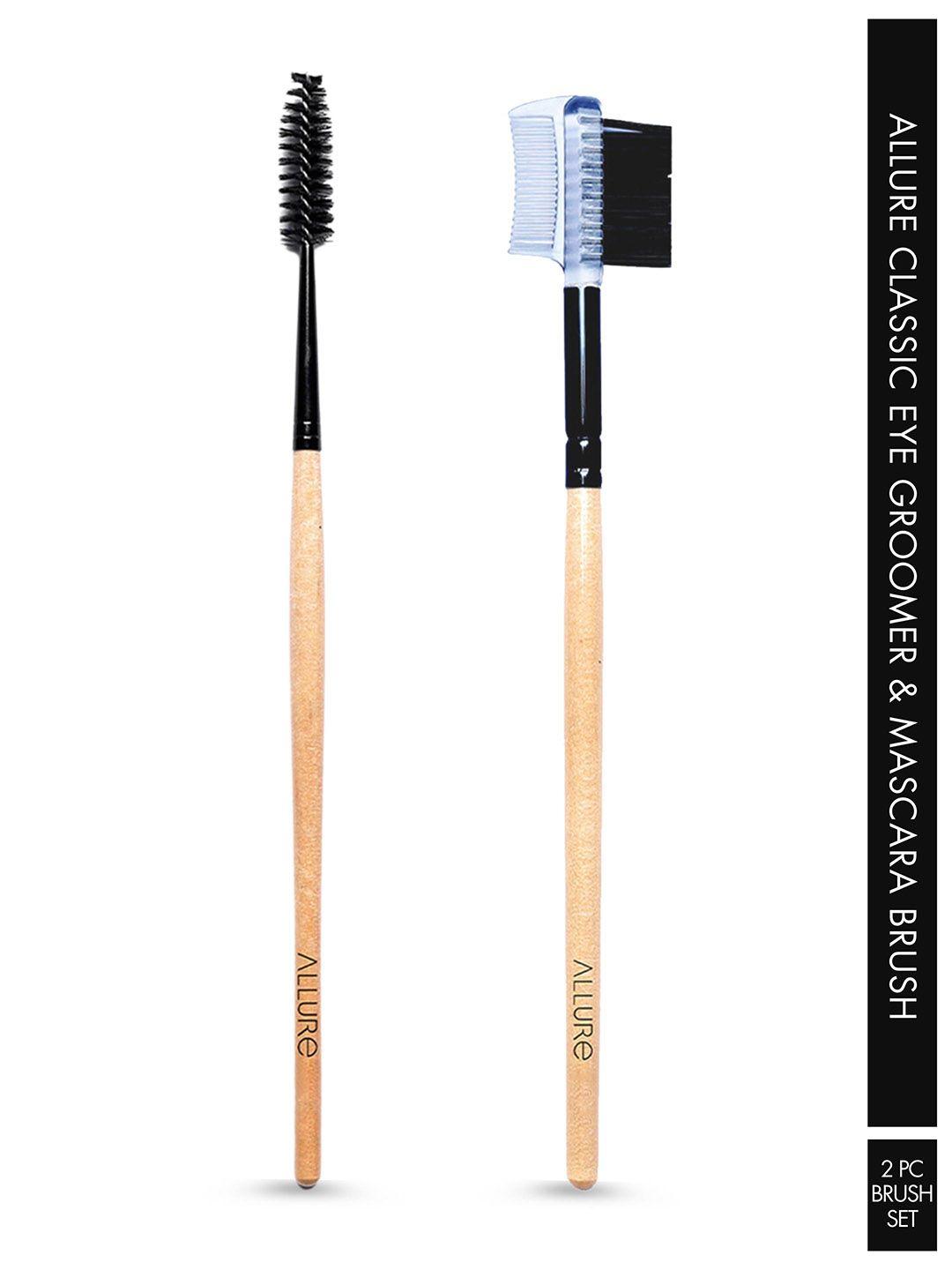 allure set of 2 classic mascara brush & eye groomer