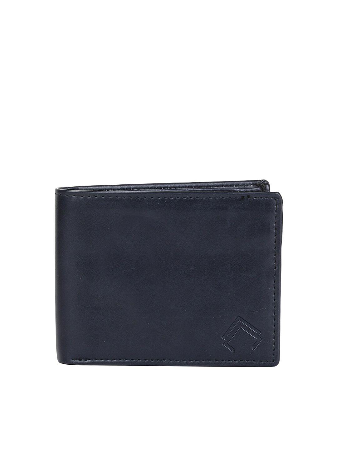 ally carter men blue pu two fold wallet