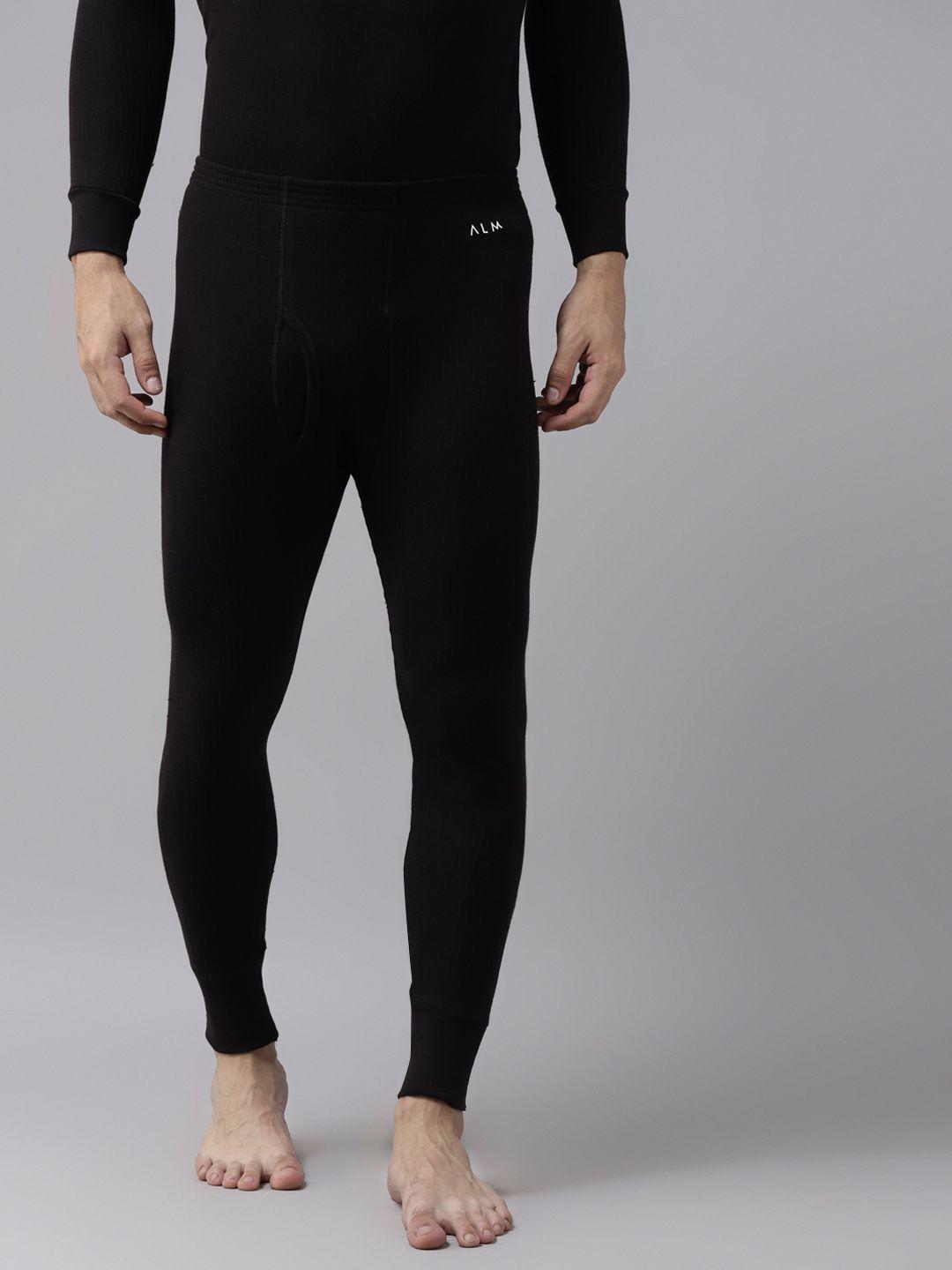 almo-wear-men-black-solid-ultra--warm-snug-fit-lightweight-thermal-bottom