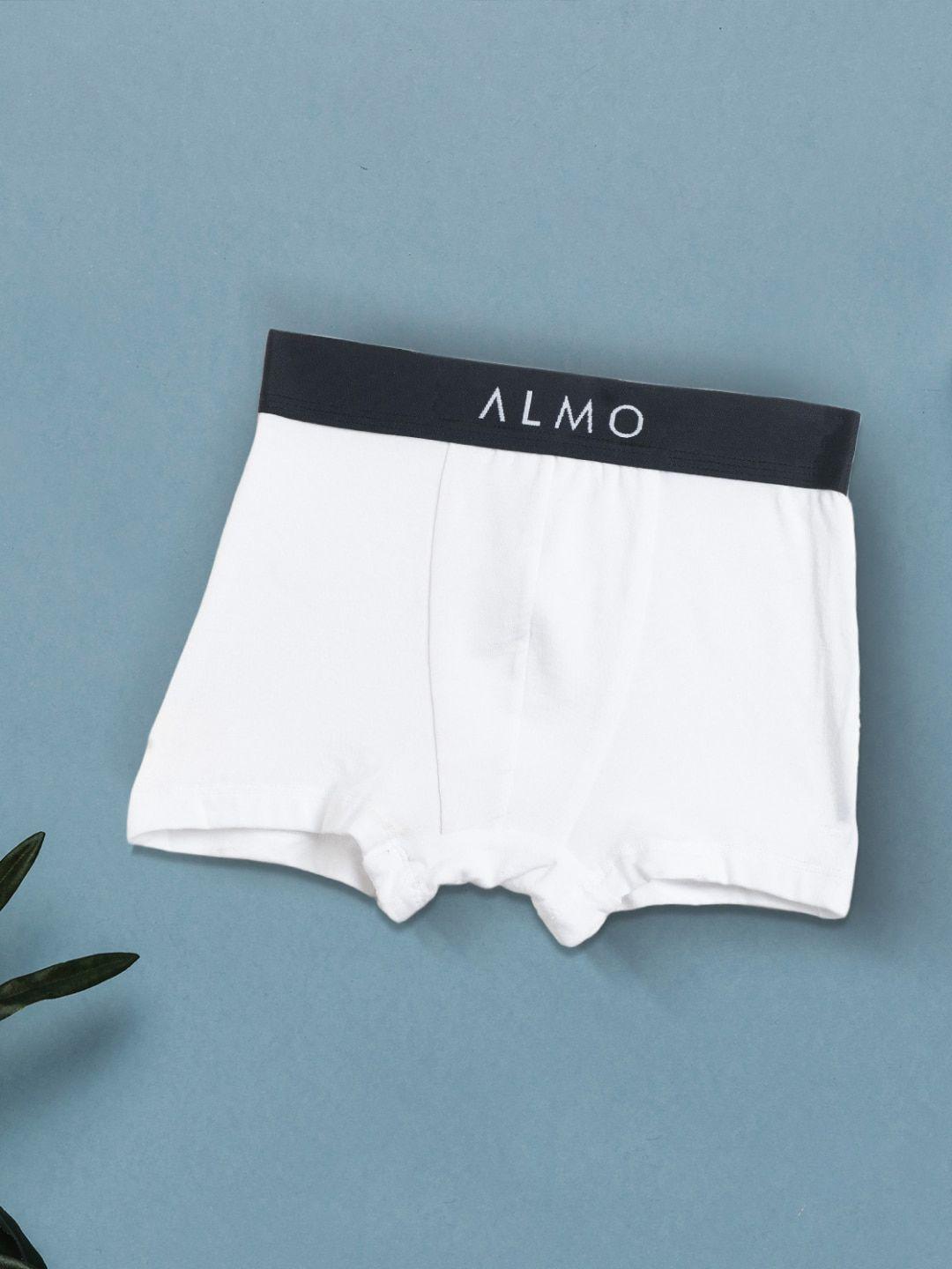 almo wear boys pack of 2 brand logo printed anti-bacterial trunks