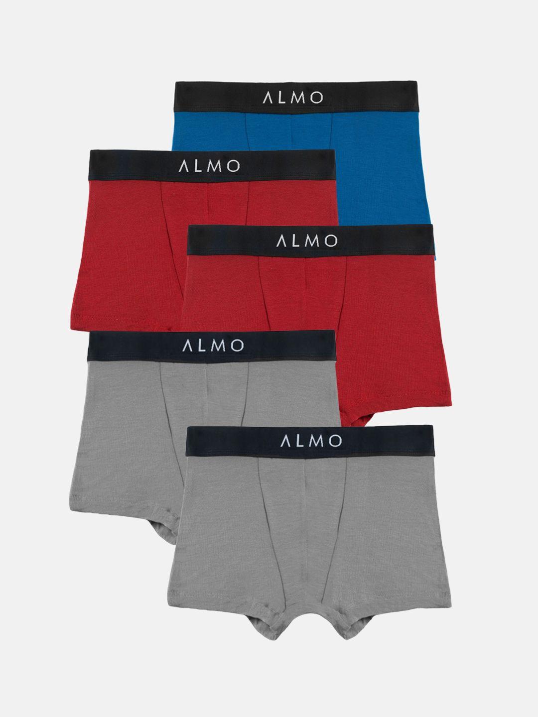 almo wear boys pack of 5 anti-microbial trunks