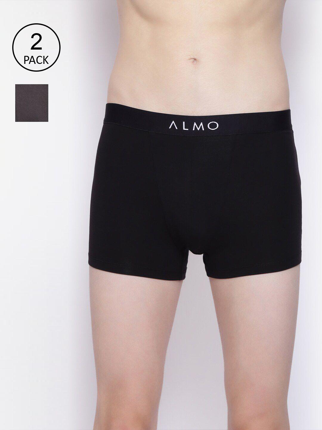 almo wear men pack of 2 solid trunks dario-t-bg