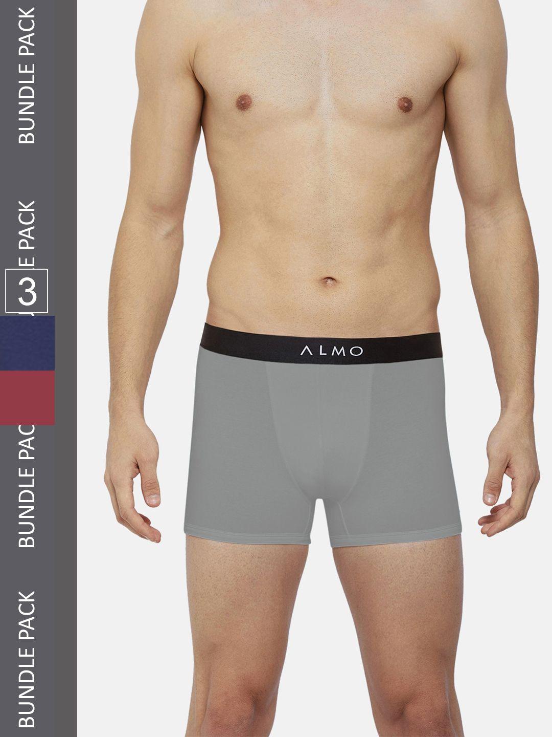 almo wear men pack of 3 cotton trunks