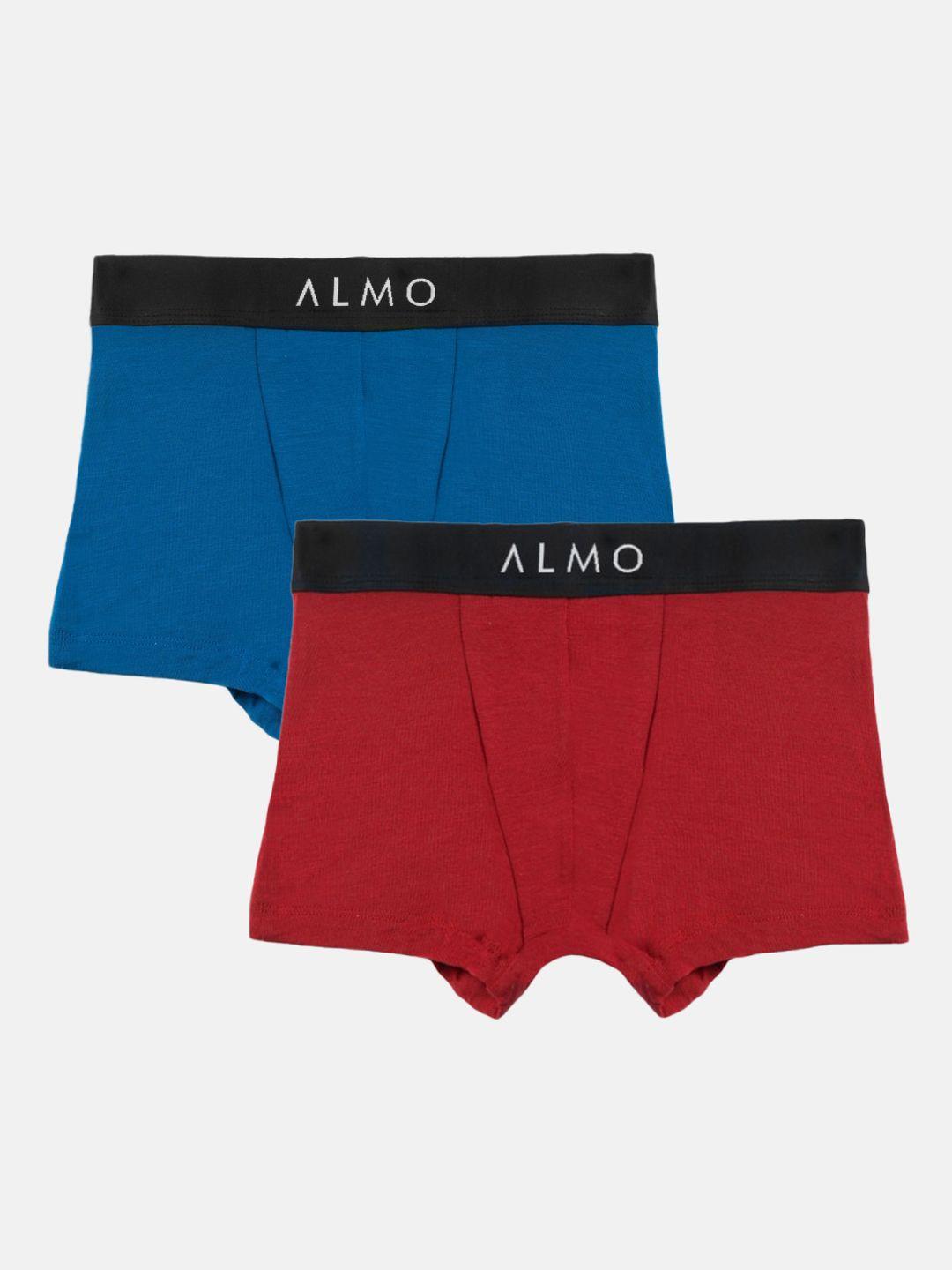 almo wear pack of 2 logo printed anti-bacterial detail trunks