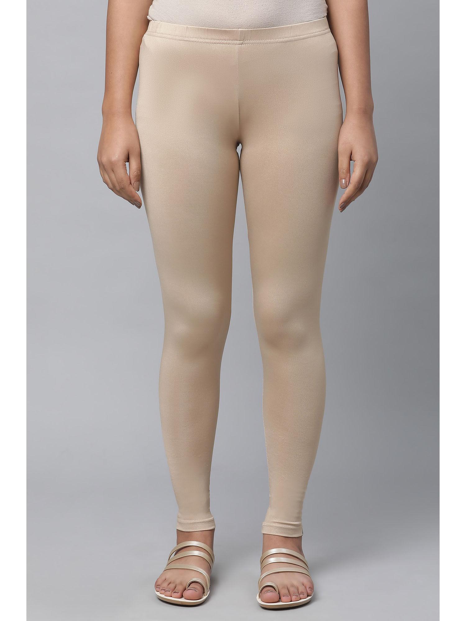 almond gold solid tights