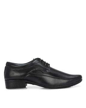 almond-toe formal lace-up shoes