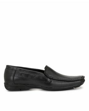 almond toe formal slip-on shoes