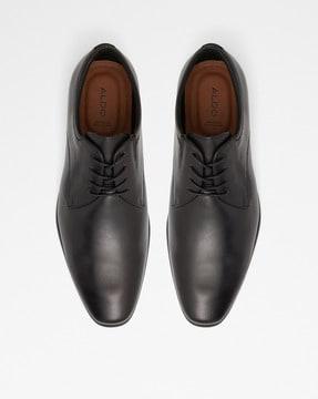 almond-toe lace-up formal shoes