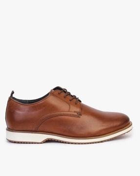 almond-toe lace-up formal shoes