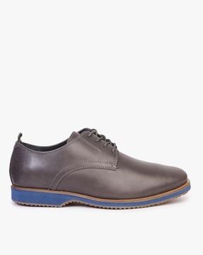 almond-toe lace-up formal shoes