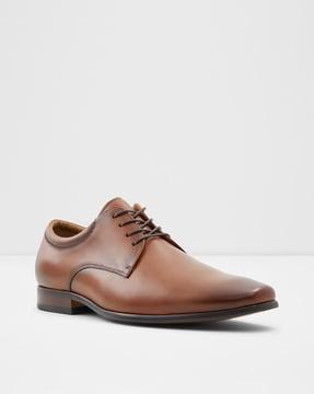 almond-toe lace-up formal shoes