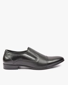 almond-toe slip-on formal shoes