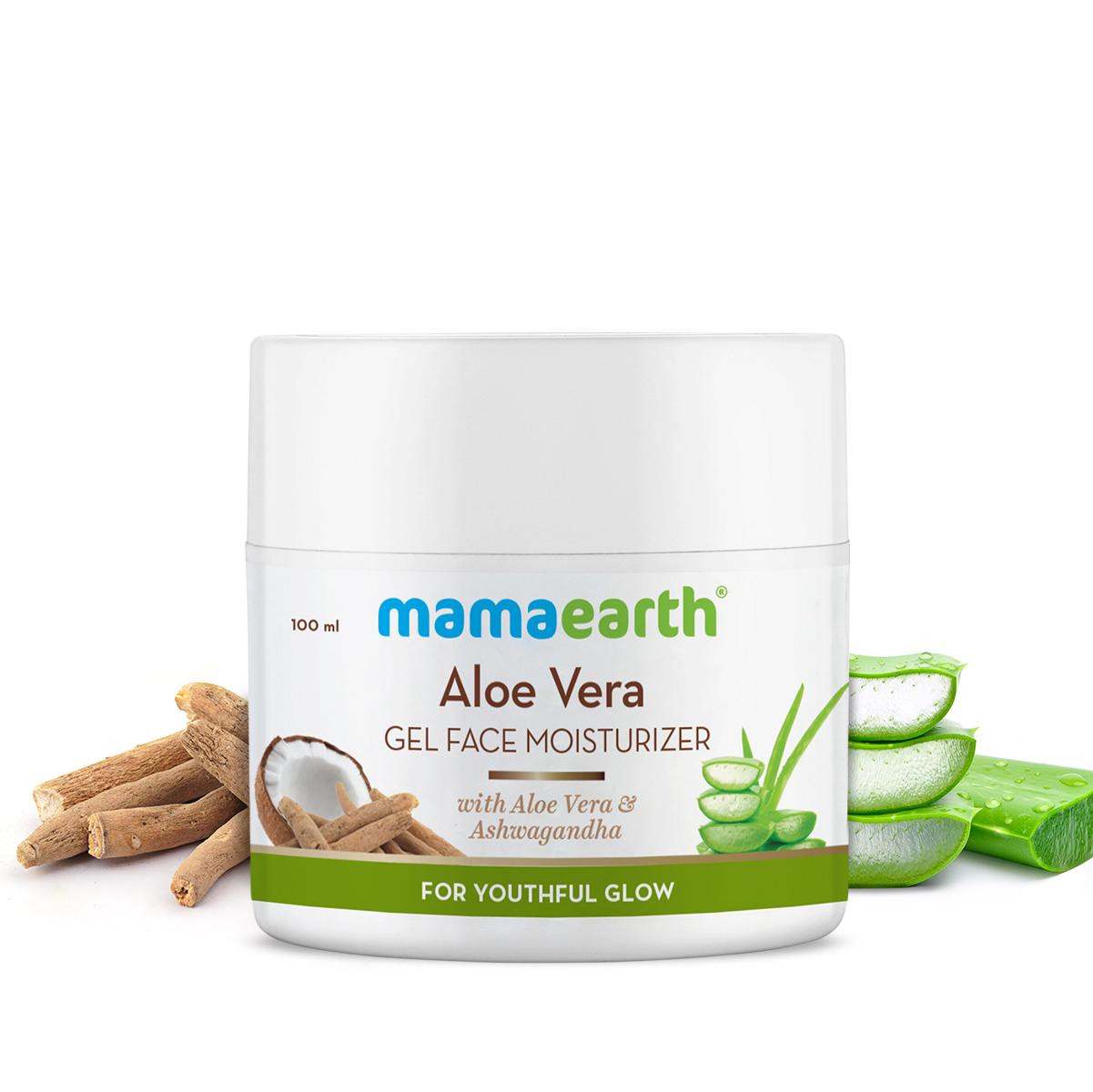 aloe vera gel moisturizer with aloe vera & ashwagandha for a youthful glow - 100 g