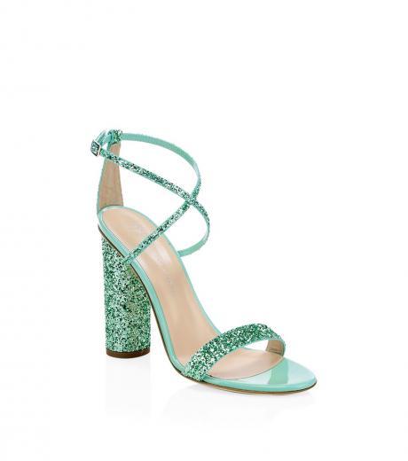 aloha block-heel glitter heels