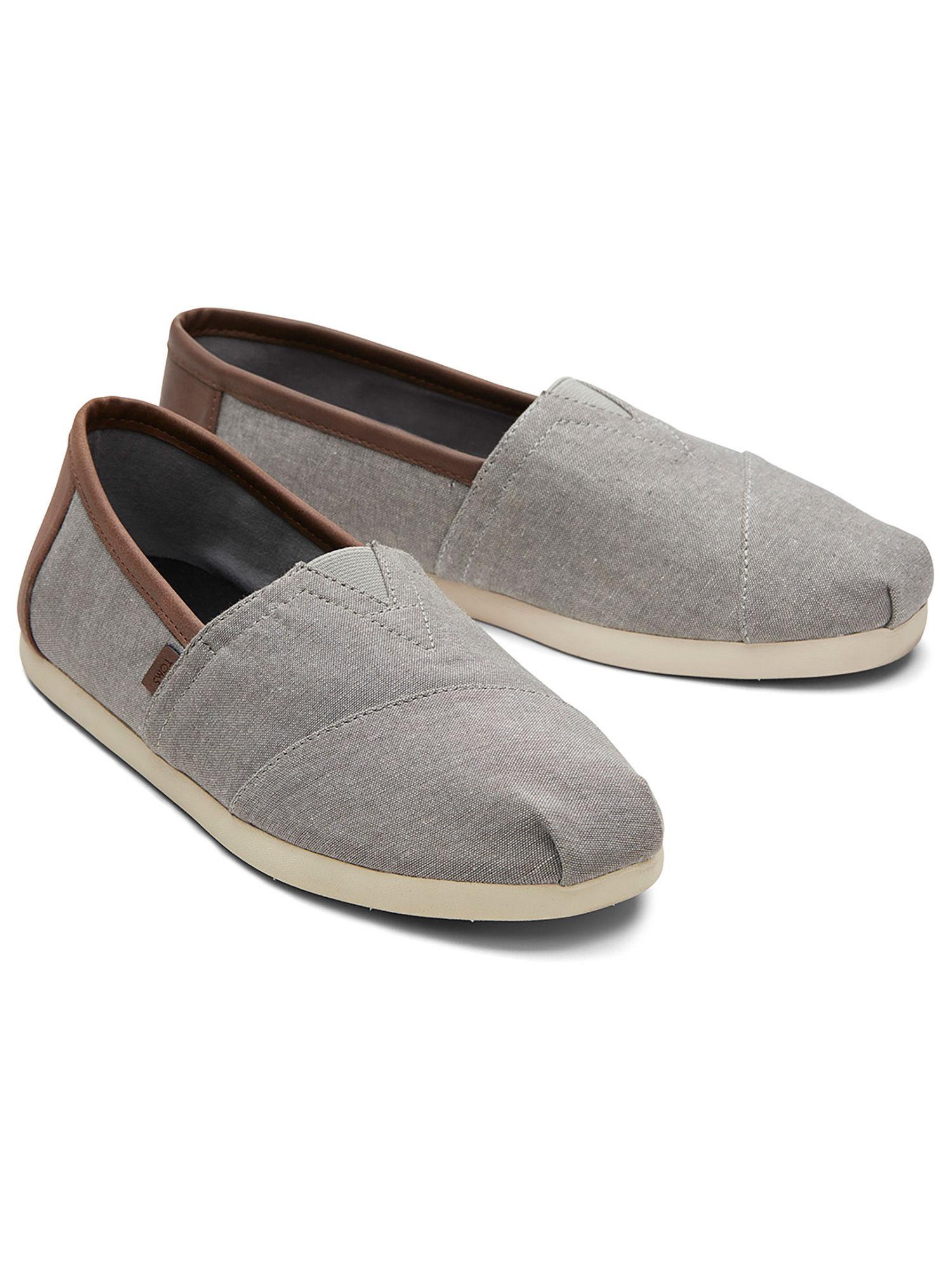 alpargata cloudbound in grey with leather trim