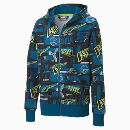 alpha  printed full zip kid's hoodie