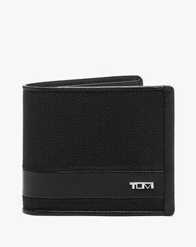 alpha global center flip passcase bi-fold wallet