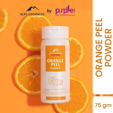 alps goodness powder - orange peel (75 g)| 100% natural powder | no chemicals, no preservatives, no pesticides | can be used for hair mask and face mask | nourishes hair follicles| glow face pack| orange peel face pack