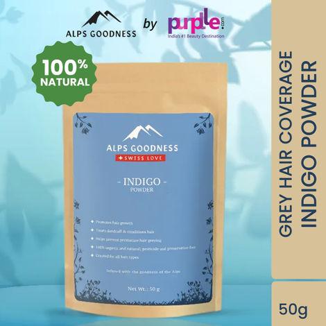 alps goodness powder - indigo (50 g) | | 100% natural powder | no chemicals no preservatives no pesticides | natural hair color | promotes hair growth | prevents premature greying