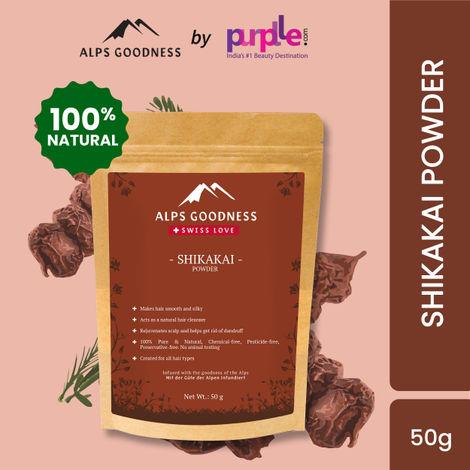 alps goodness powder - shikakai (50 g) | 100% natural powder | no chemicals, no preservatives, no pesticides | hair mask for smooth & silky hair| hair spa | natural hair cleanser