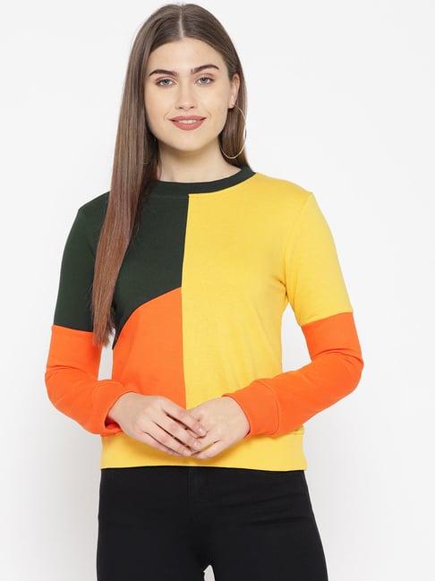 alsace lorraine paris multicolor fleece color-block sweatshirt