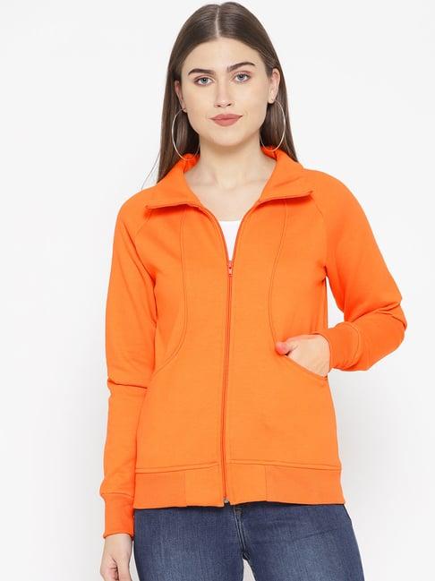alsace lorraine paris orange fleece regular fit sweatshirt
