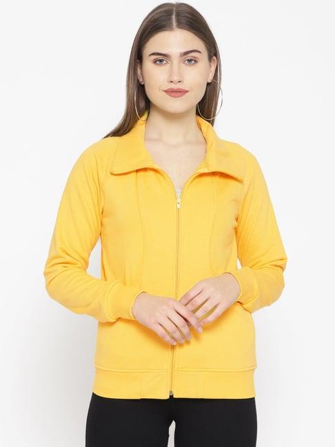 alsace lorraine paris yellow fleece regular fit sweatshirt