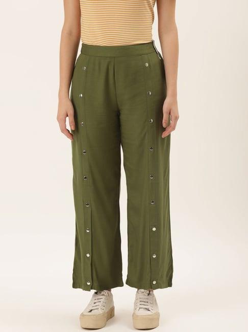 alsace lorraine paris olive green high rise pants