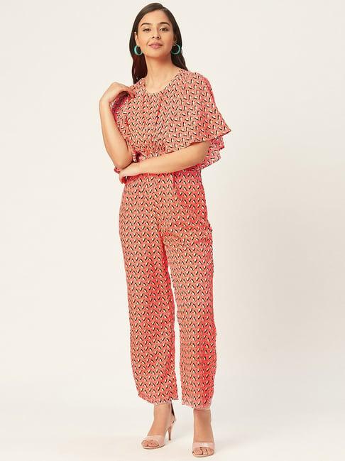 alsace lorraine paris pink printed jumpsuit