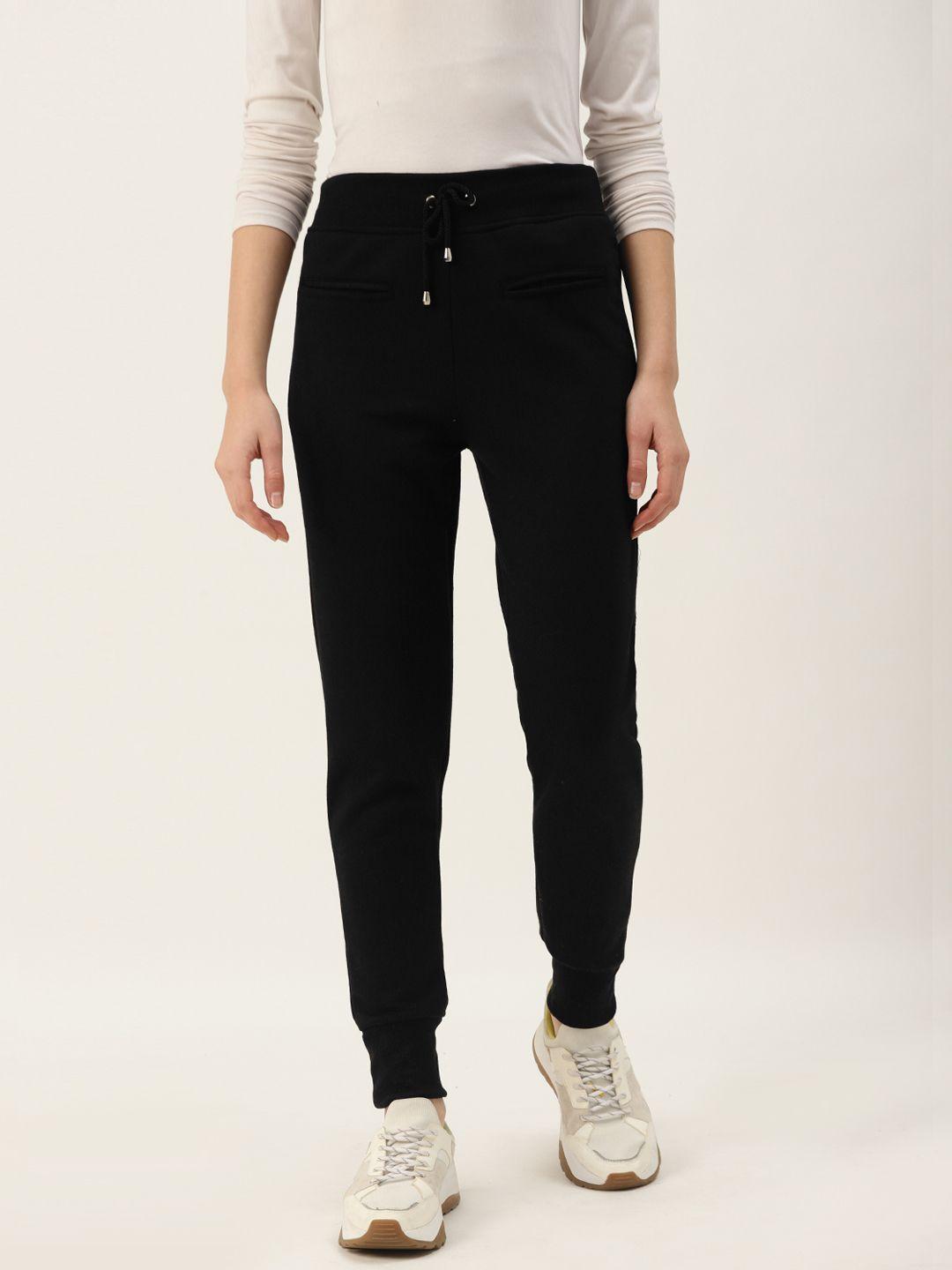 alsace lorraine paris women black solid joggers