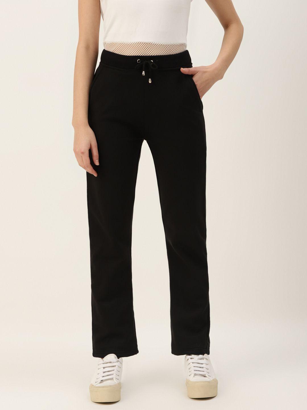 alsace lorraine paris women black solid track pants