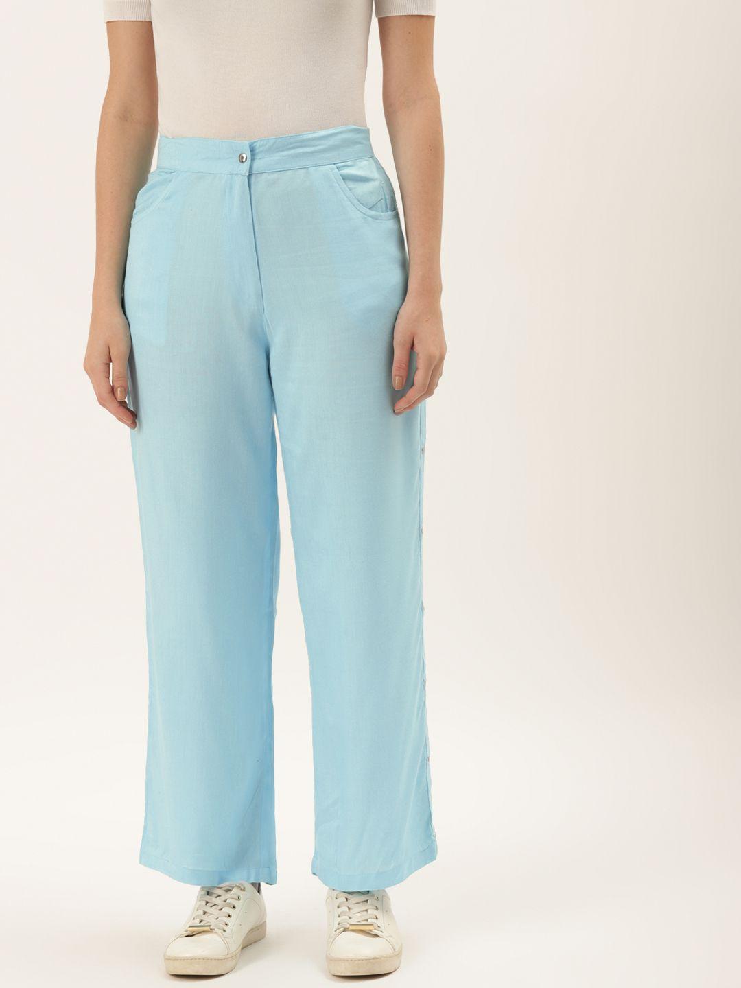 alsace lorraine paris women blue smart trousers