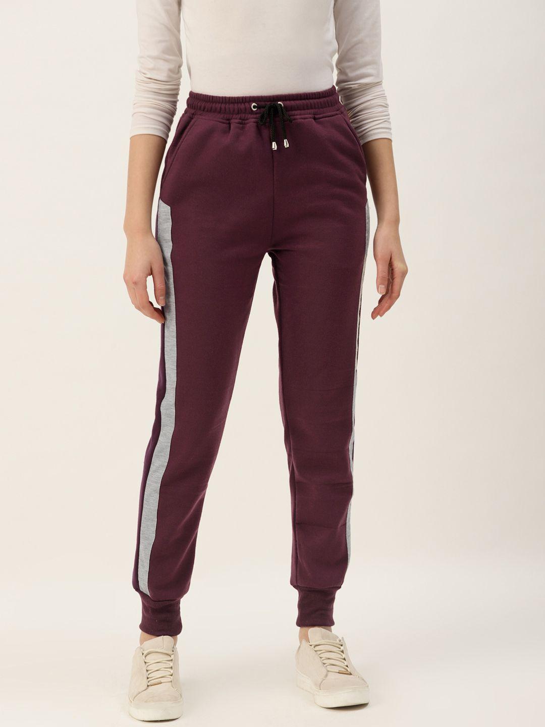 alsace lorraine paris women burgundy solid joggers