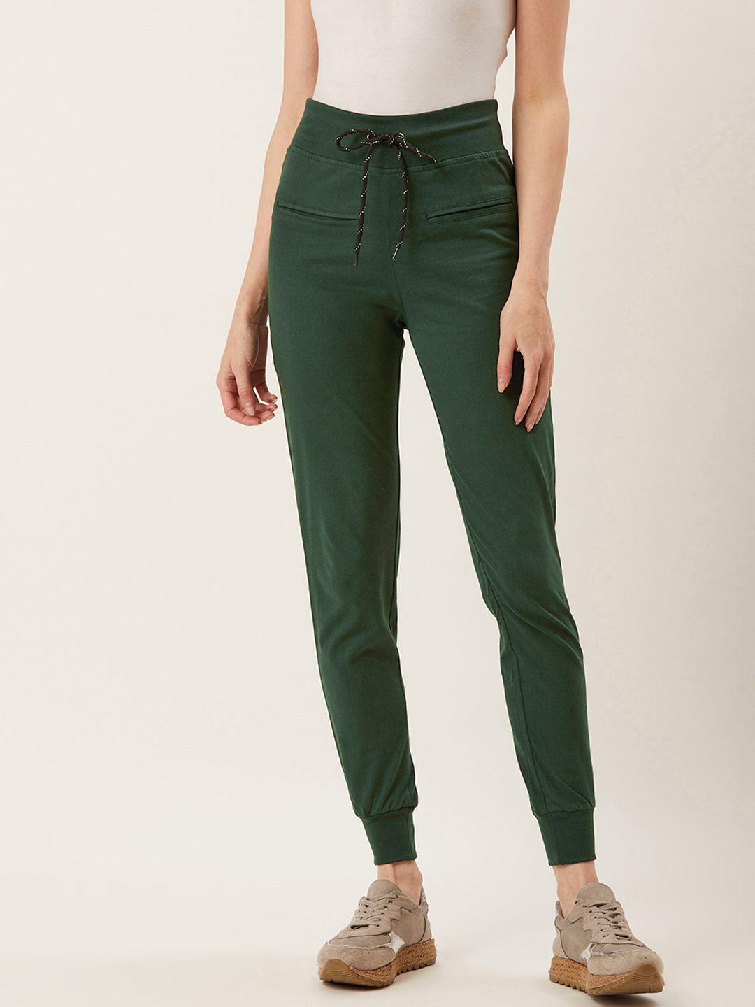 alsace lorraine paris women green solid joggers