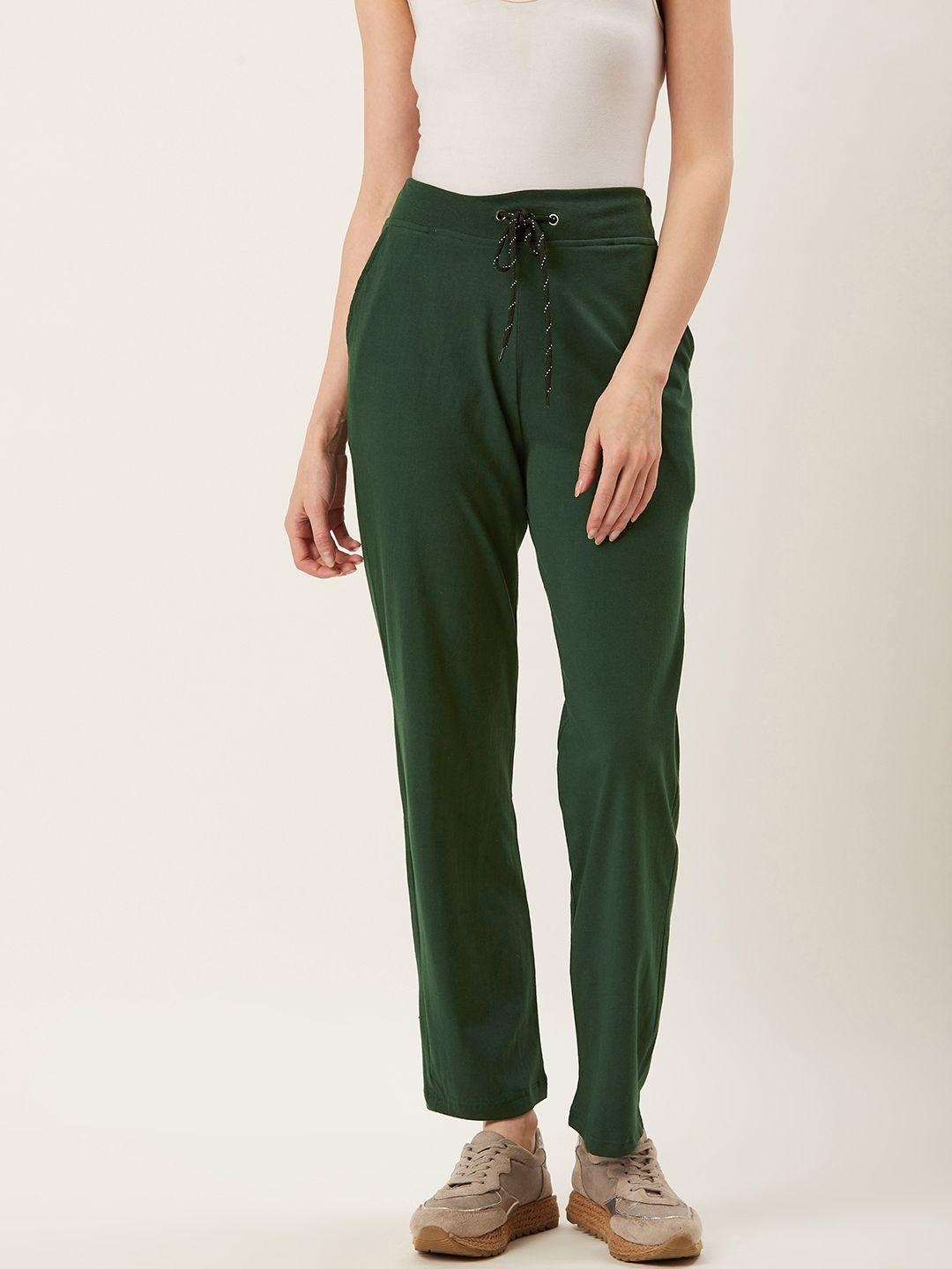 alsace lorraine paris women green solid track pants