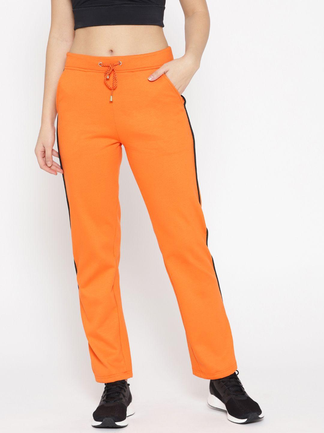 alsace lorraine paris women orange solid track pants