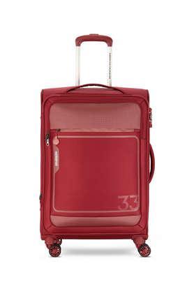 altair polyester 4 wheels soft trolley - red
