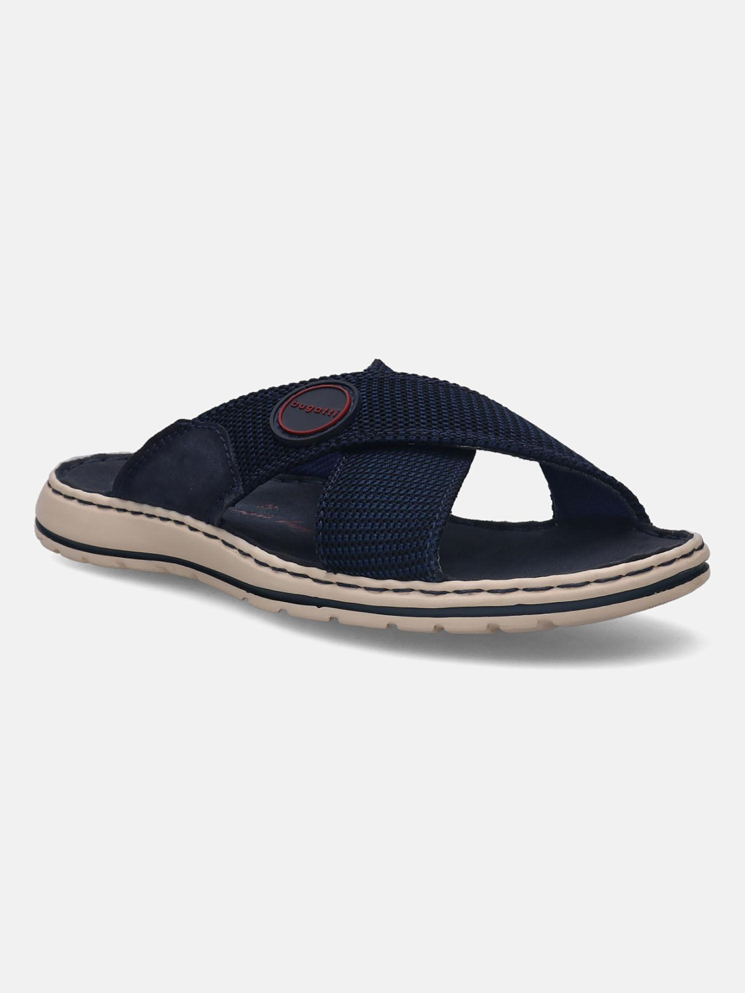 altea navy blue men cross strap sandals